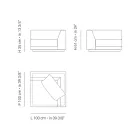 Kolltuku Kopshti me Strukturë Këndi të Majtë Prodhuar në Itali - Rubik Viadurini