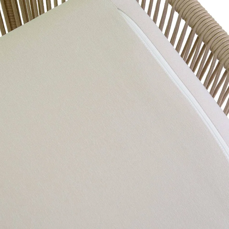 Karrige Kopshti me Kornizë Alumini dhe Litarë me Jastëkë - Tenda Viadurini