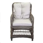 Karrige Kopshti me Kornizë Alumini e Mbuluar me Polirattan - Puntina Viadurini