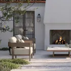 Karrige Kopshti me Kornizë Druri Tik Prodhuar në Itali - Briga Viadurini