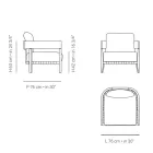 Karrige Kopshti me Kornizë Druri Tik Prodhuar në Itali - Briga Viadurini