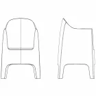 Solid nga kolltuku i dizajnit Vondom në polipropilen Viadurini