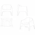 Solid nga kolltuku i kopshtit të pirgshëm nga Vondom, në polipropilen Viadurini