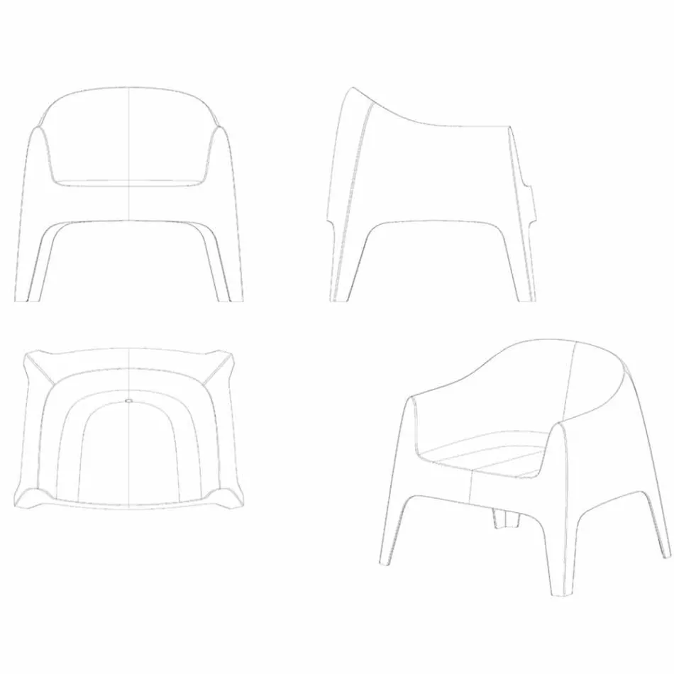 Solid nga kolltuku i kopshtit të pirgshëm nga Vondom, në polipropilen Viadurini