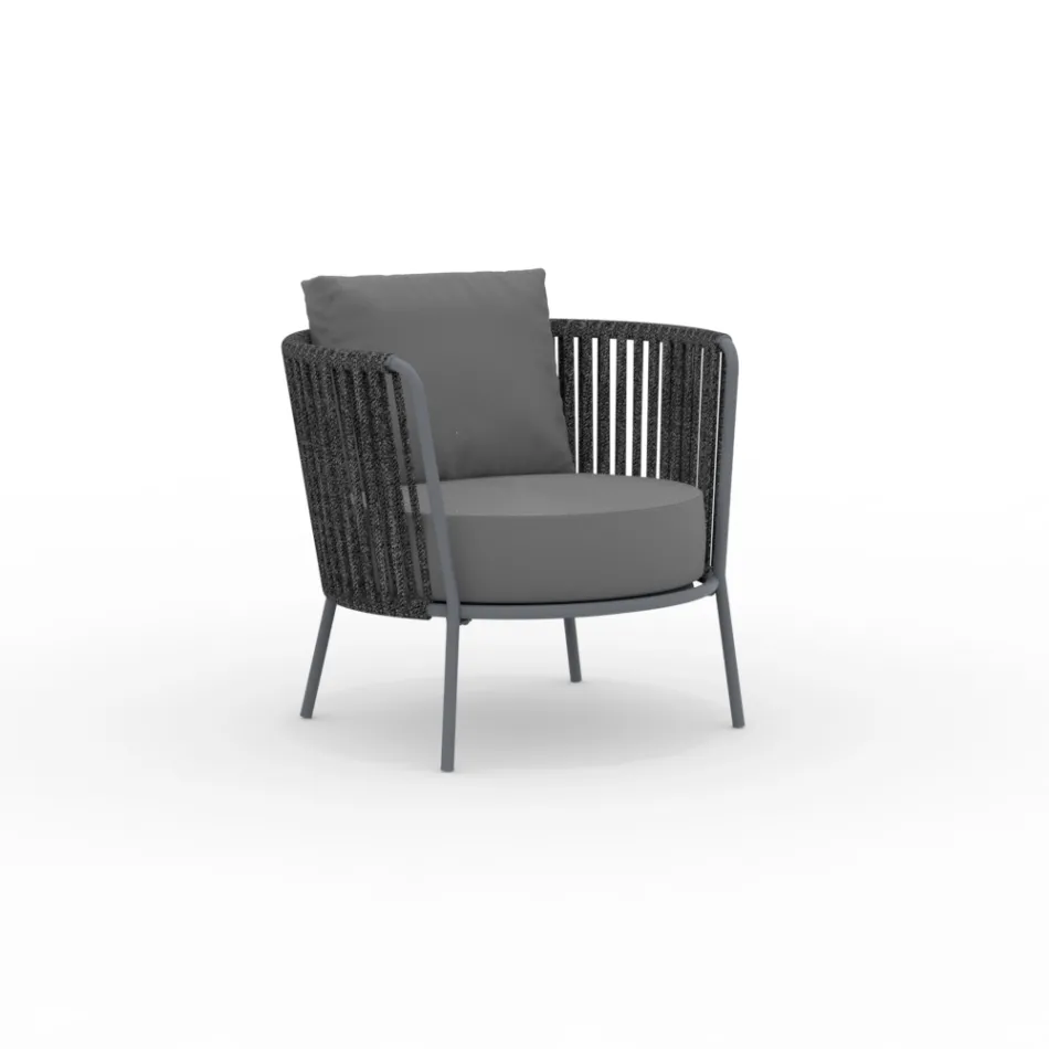 Kolltukë kopshti inox dhe mbështetëse me litar - Luxura Viadurini