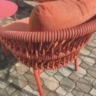 Karrige kopshti në alumin, litar dhe marsala ose pëlhurë e bardhë - Brise Viadurini