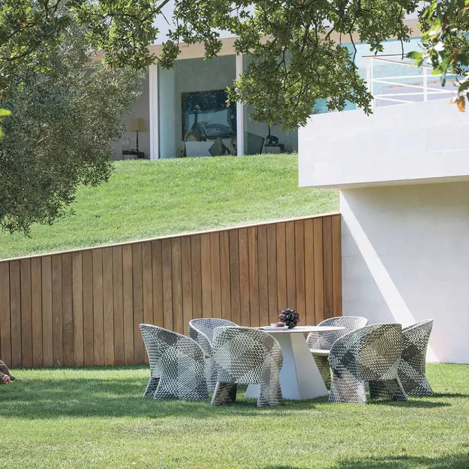 Kolltuk kopshtesh me fije sintetike të gërshetuara me ngjyra - Maat nga Varaschin Viadurini