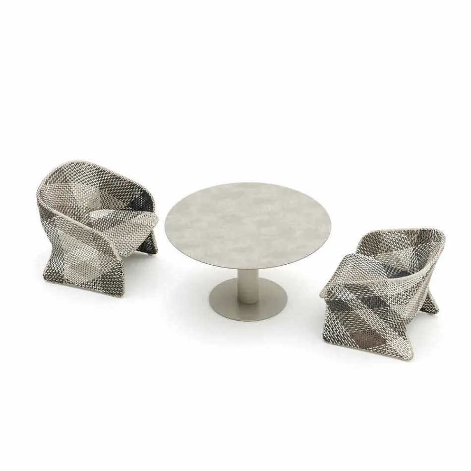 Kolltuk kopshtesh me fije sintetike të gërshetuara me ngjyra - Maat nga Varaschin Viadurini