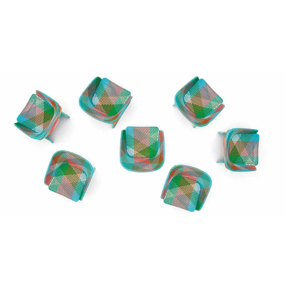 Kolltuk kopshtesh me fije sintetike të gërshetuara me ngjyra - Maat nga Varaschin Viadurini