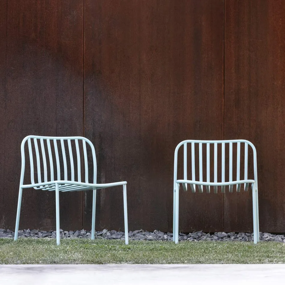 Kolltuku Metal i Kopshtit i Stavueshëm Prodhuar në Itali 2 Copë - Thjesht Viadurini