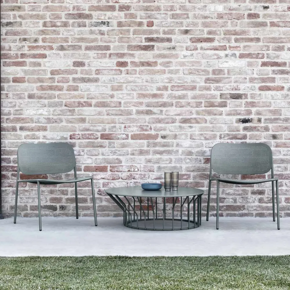 Kolltuku Kopshti në Metal të lyer Prodhuar në Itali 2 Copë - Synergy Viadurini