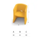 Kolltuku Kopshti nga Polietileni me Mbështetës Dorësh Prodhuar në Itali - Perez Viadurini