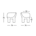 Kolltuqe Kopshti në Polietileni dhe Pëlhurë Prodhuar në Itali - Freccia Viadurini