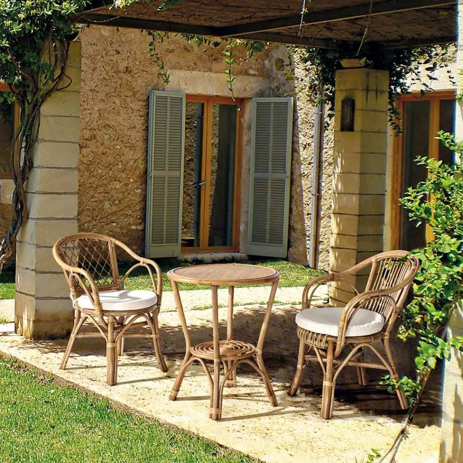 Kolltuku i Kopshtit në Dizajn Natyror Rattan për Jashtë - Sporalizia Viadurini