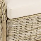 Kolltuku i kopshtit në bastun prej palme kacavjerrëse natyrale për jashtë me jastëkë - Supreme Viadurini