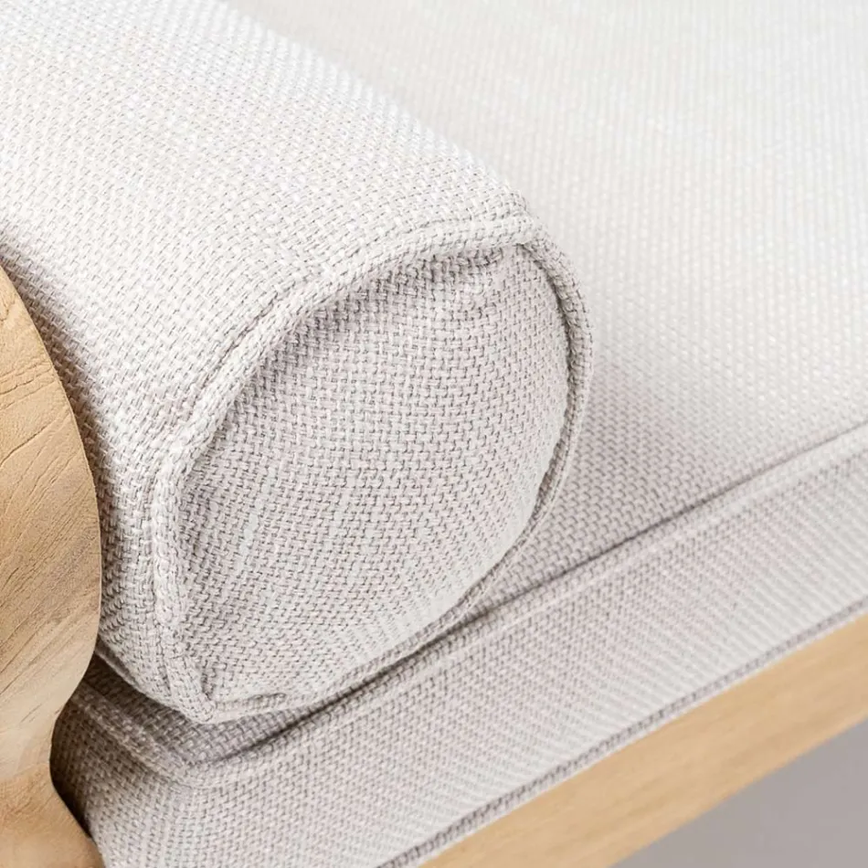 Karrige e Kopshtit Teak and Rope Weave - Arjuna Viadurini