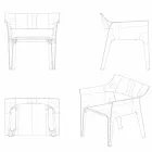 Kolltuk kopsht Pedrera Vondom në polipropilen dhe tekstil me fije qelqi Viadurini