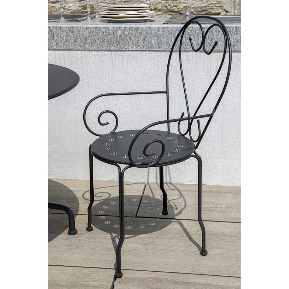 Karrige kopshti e bërë tërësisht prej metali - Arkivi Viadurini