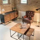 Kolltukë shtëpie tërësisht e prodhuar nga lëkura e vjetëruar e cilësisë së mirë - Stampë Viadurini