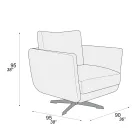 Kolltuku i dhomës së ndenjes me zgjedhje të bazës së kthyeshme ose fikse Prodhuar në Itali - Ironike Viadurini