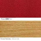 Kolltuk i dhomës së ndenjes me mbështetëse këmbësh në lëkurë dhe dru i bërë në Itali - Flutura Viadurini