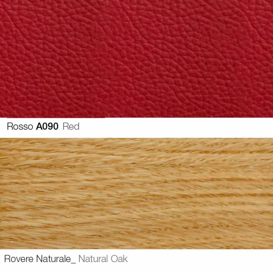 Kolltuk i dhomës së ndenjes me mbështetëse këmbësh në lëkurë dhe dru i bërë në Itali - Flutura Viadurini