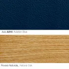 Kolltuk i dhomës së ndenjes me mbështetëse këmbësh në lëkurë dhe dru i bërë në Itali - Flutura Viadurini