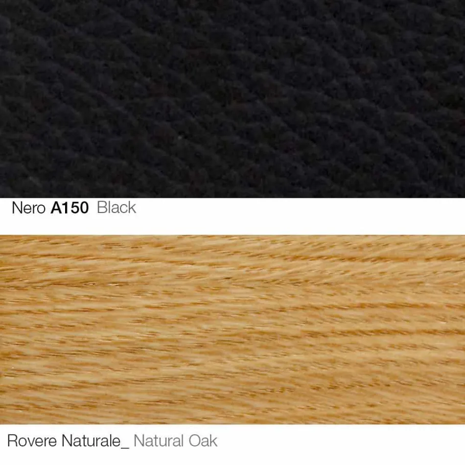 Kolltuk i dhomës së ndenjes me mbështetëse këmbësh në lëkurë dhe dru i bërë në Itali - Flutura Viadurini