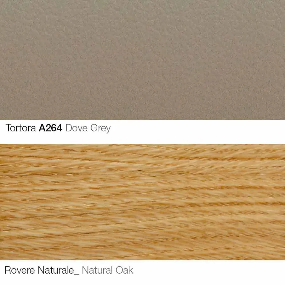 Kolltuk i dhomës së ndenjes me mbështetëse këmbësh në lëkurë dhe dru i bërë në Itali - Flutura Viadurini