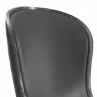 Kolltuk lëkure Eli dhe lesh i zi, dizajn klasik luksoz Viadurini