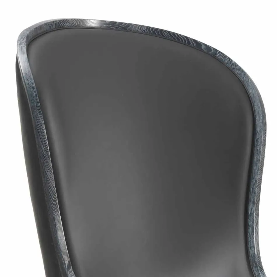 Kolltuk lëkure Eli dhe lesh i zi, dizajn klasik luksoz Viadurini