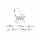 Kolltuk i dhomës së ndenjes në lëkurë dhe pëlhurë me bazë druri të prodhuar në Itali - Ama Viadurini