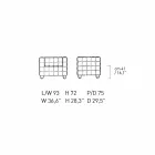 Kolltuk i dhomës së ndenjes në lëkurë me efekt të mbushur me tegela të prodhuar në Itali - Vesuvius Viadurini