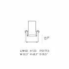 Kolltuk i dhomës së ndenjes i veshur me kadife të zezë dhe të bardhë Prodhuar në Itali - Gedda Viadurini