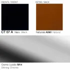 Kolltuk i kthyeshëm i dhomës së ndenjes në lëkurë dhe metal prodhuar në Itali - Flutura Viadurini