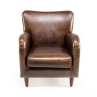 Kolltuku i dhomës së ndenjes nga lëkura e vjetëruar me efekt Vintage - Stampë Viadurini