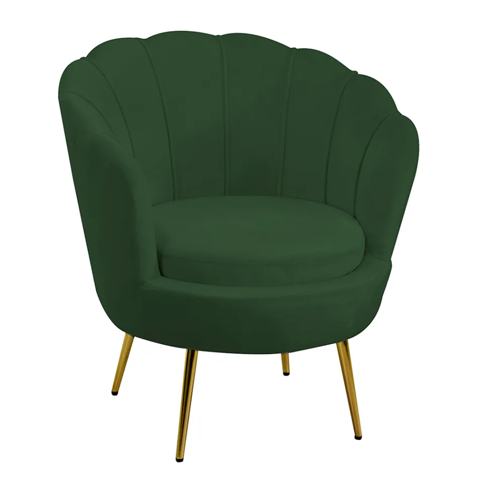 Kolltuku i dhomës së ndenjes Me Metal dhe Kadife - Sfondi Viadurini