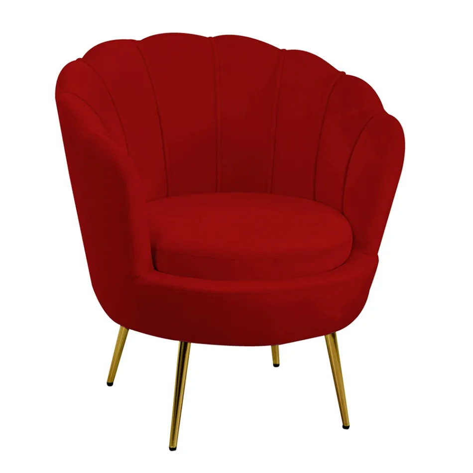 Kolltuku i dhomës së ndenjes Me Metal dhe Kadife - Sfondi Viadurini