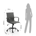 Kolltukë zyre me mbështetëse të lartë ose të ulët - Rubidio Viadurini