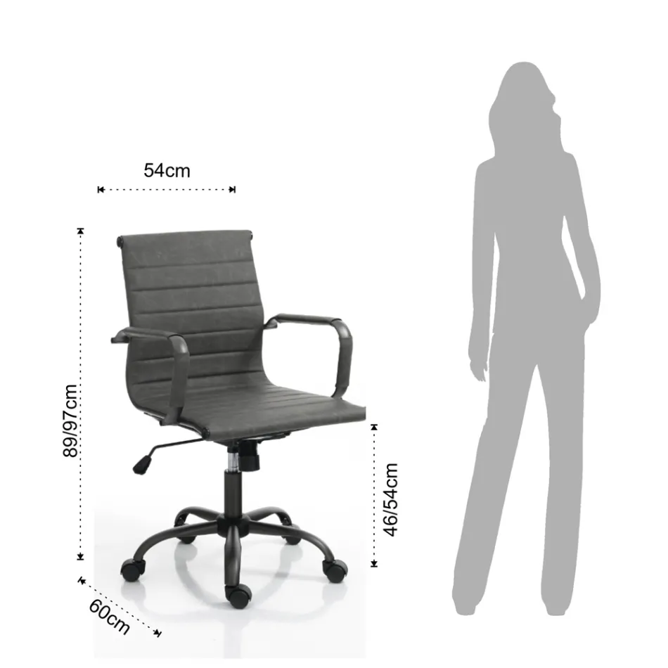 Kolltukë zyre me mbështetëse të lartë ose të ulët - Rubidio Viadurini