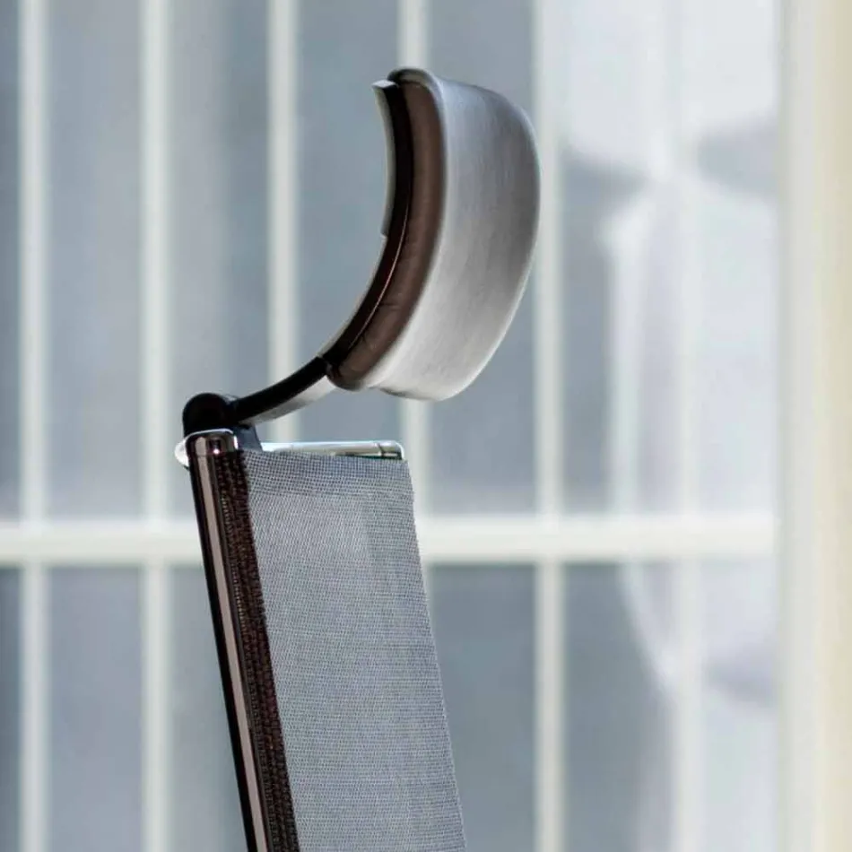 Karrige zyre ergonomike me rrota dhe mbështetëse për kokë - Gimiglia Viadurini