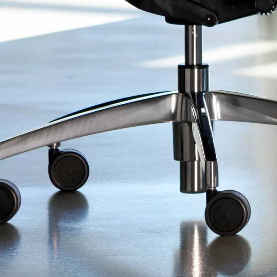 Karrige zyre ergonomike me rrota dhe mbështetëse për kokë - Gimiglia Viadurini