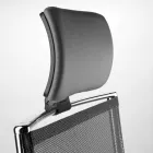 Karrige zyre ergonomike me rrota dhe mbështetëse për kokë - Gimiglia Viadurini