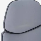 Karrige e rregullueshme rrotulluese e zyrës në çelik dhe poliestër - Luigio Viadurini