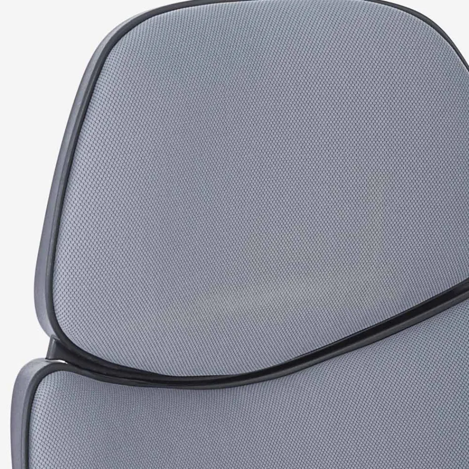 Karrige e rregullueshme rrotulluese e zyrës në çelik dhe poliestër - Luigio Viadurini