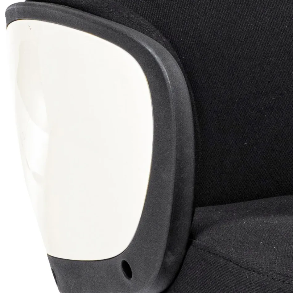 Karrige e rregullueshme rrotulluese e zyrës në çelik dhe poliestër - Luigio Viadurini