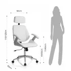 Kolltukë Zyre prej Dru, Lëkurë Sintetike dhe Metal - Alaccia Viadurini