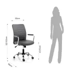 Kolltukë zyre lëkure dhe ashensor i rregullueshëm me gaz - Radon Viadurini