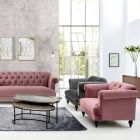 Kolltukë me dizajn klasik në dru dhe efekt gri ose kadife rozë - Sanny Viadurini