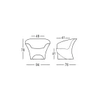 Kolltukë me dizajn të jashtëm në mat ose polietileni me llak Prodhuar në Itali - Conda Viadurini